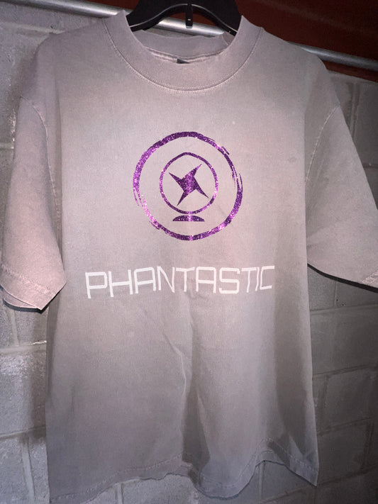 Phantastic Holographic Logo Tee Shirt Grey Heavyduty