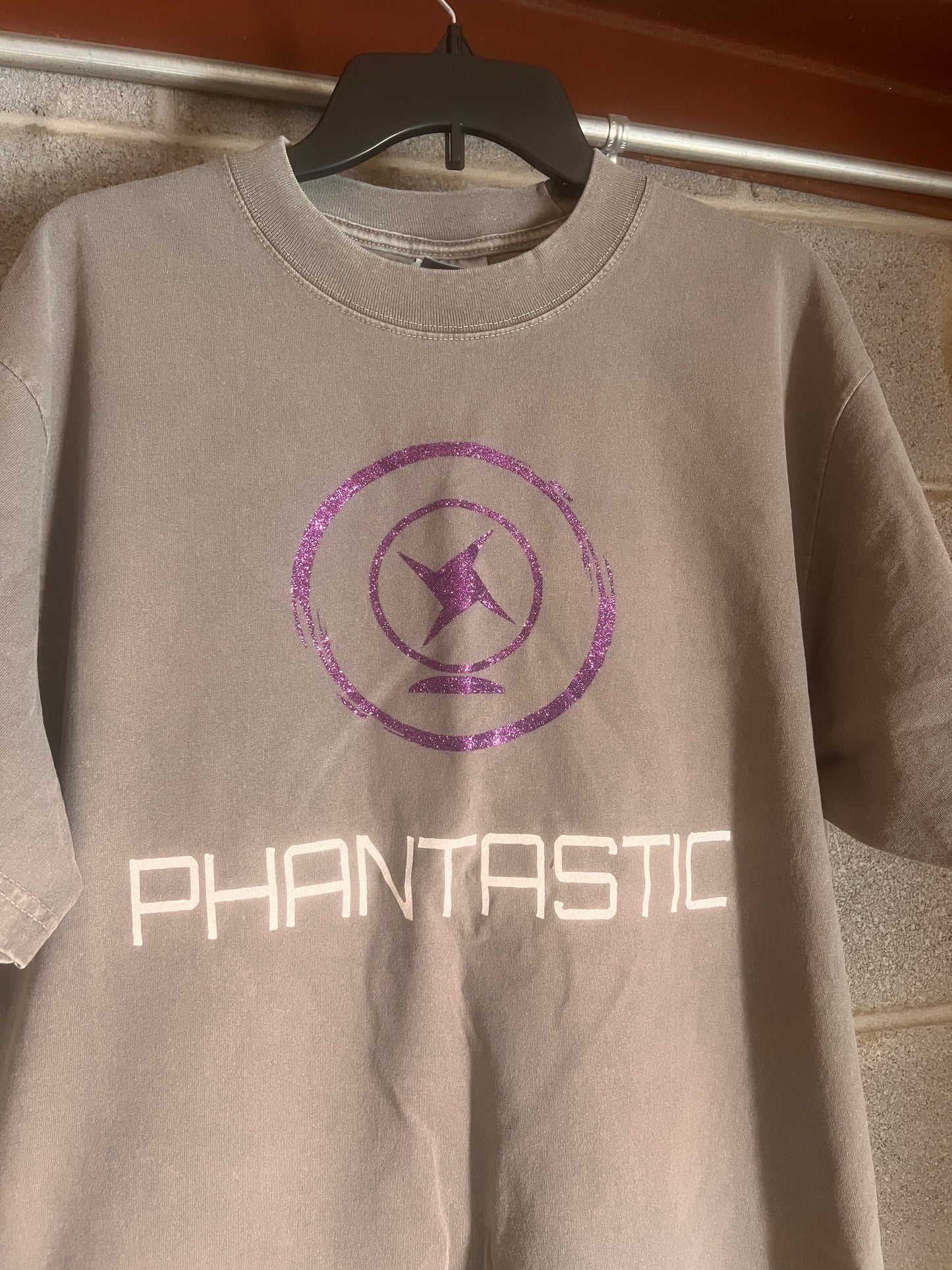 Phantastic Holographic Logo Tee Shirt Grey Heavyduty